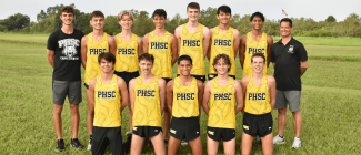 Group portrait of Men's Cross Country team