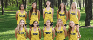 Group portrait of women's cross country team 2025-2026