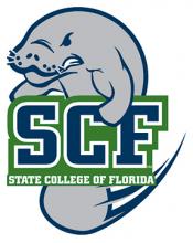 State College of Florida manatee mascot logo